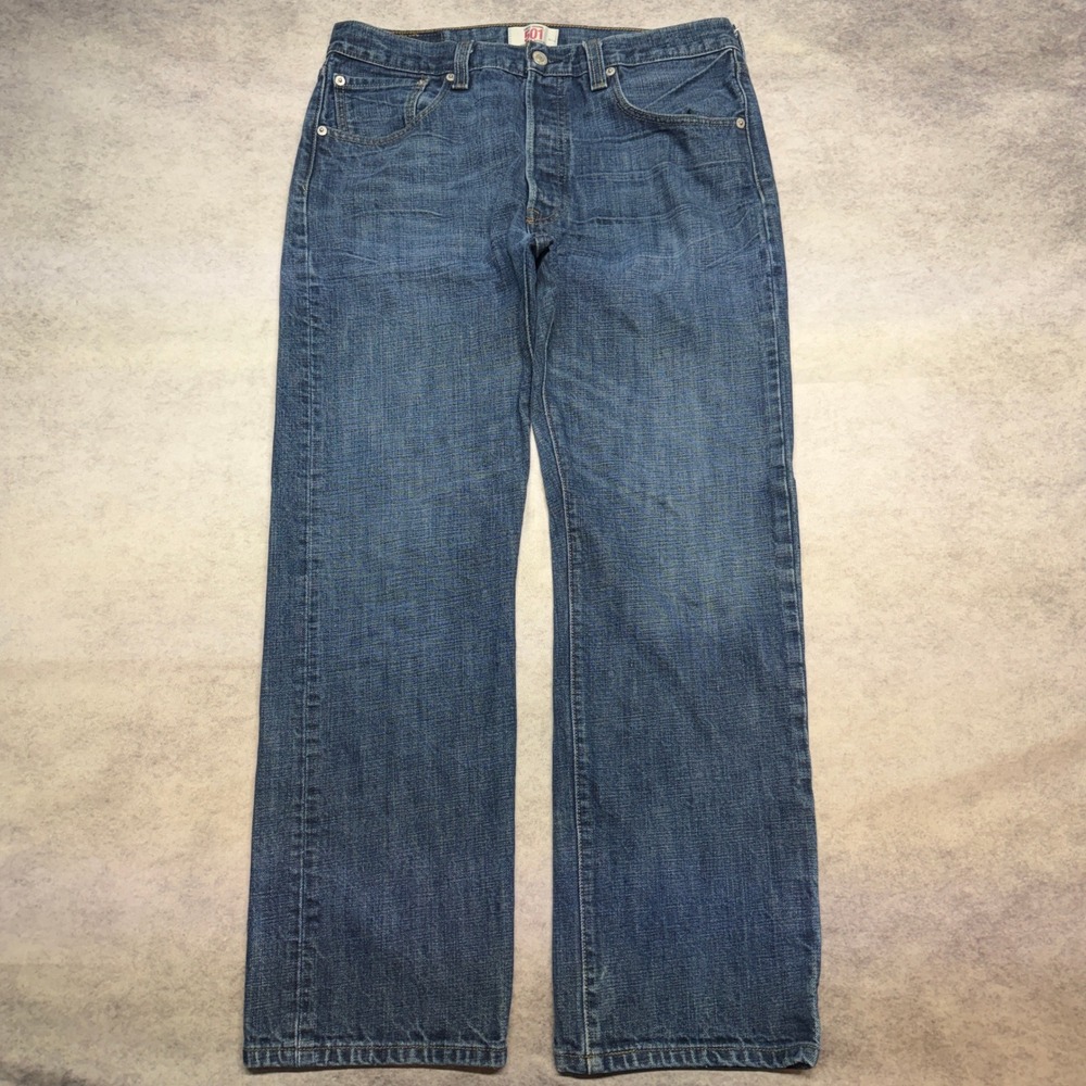 Levis 501xx Mens Jeans 33x30 Blue Straight Leg Button Fly Vintage Y2K Streetwear